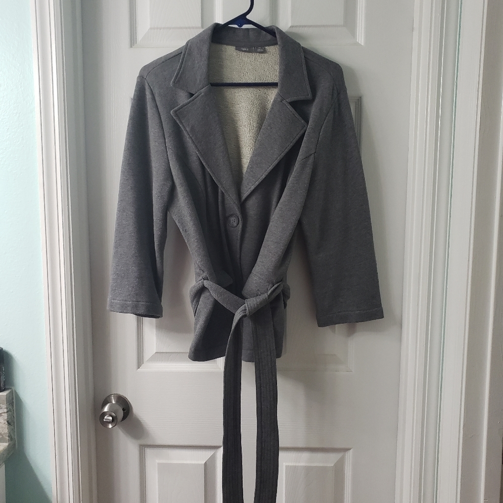 Apt. 9 Gray 3/4 Sleeve Jacket